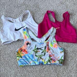 Nike Sports Bras - White, Magenta, Tropical Print size: 2 M/1 L